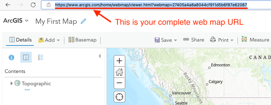 Web Map URL (classic)
